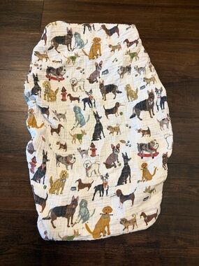 Little Unicorn Dog Print Changing Pad Cover 100% Cotton